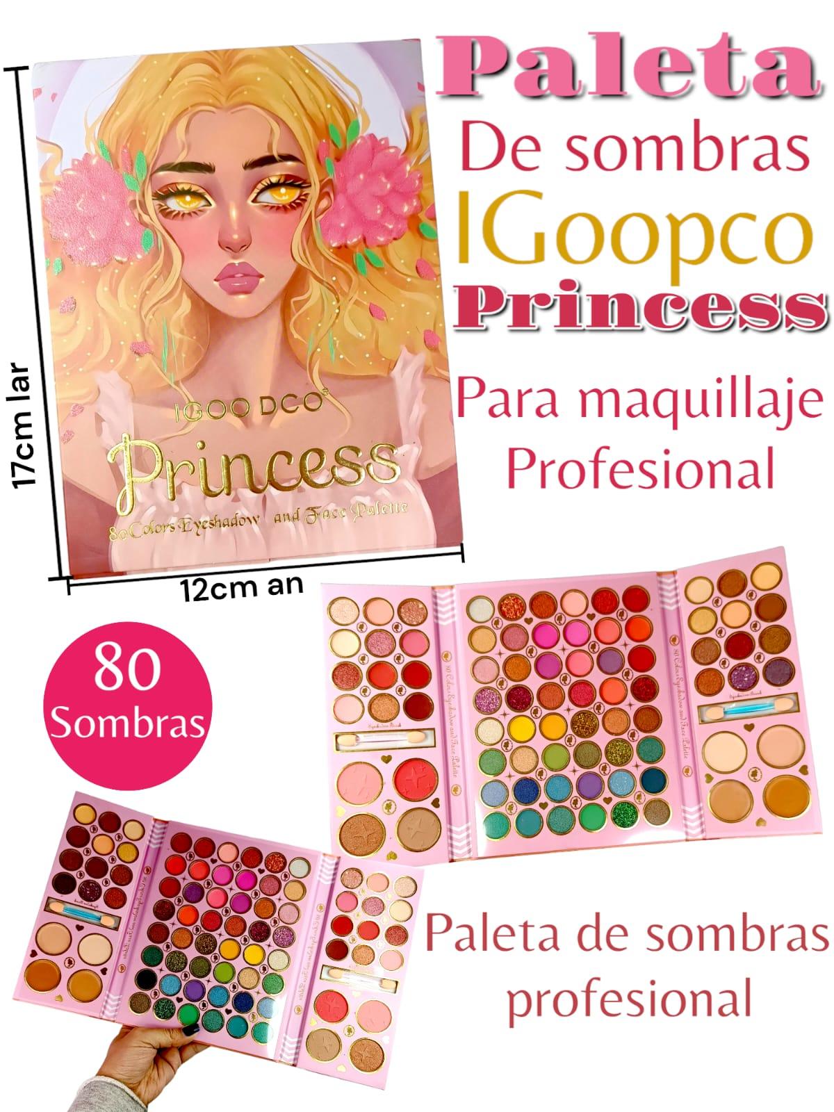 Paleta de Sombras IGOOPCO Princess Para Maquillaje Profesional 17cm